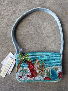 Viral TJ Maxx beaded bling surfboard shoulder bag purse beach summer purse NWT